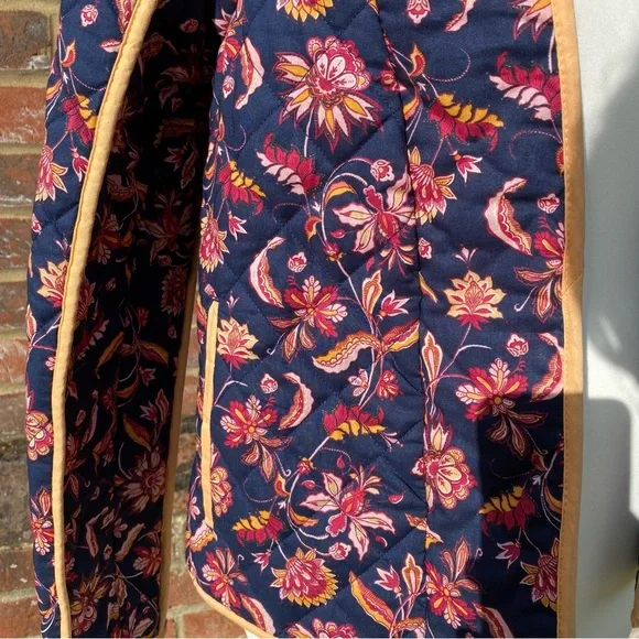 BNWT Thought Size 8 100% Organic Cotton Floral Paisley Print Open Jacket Trim - Picture 6 of 15